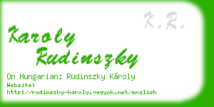karoly rudinszky business card